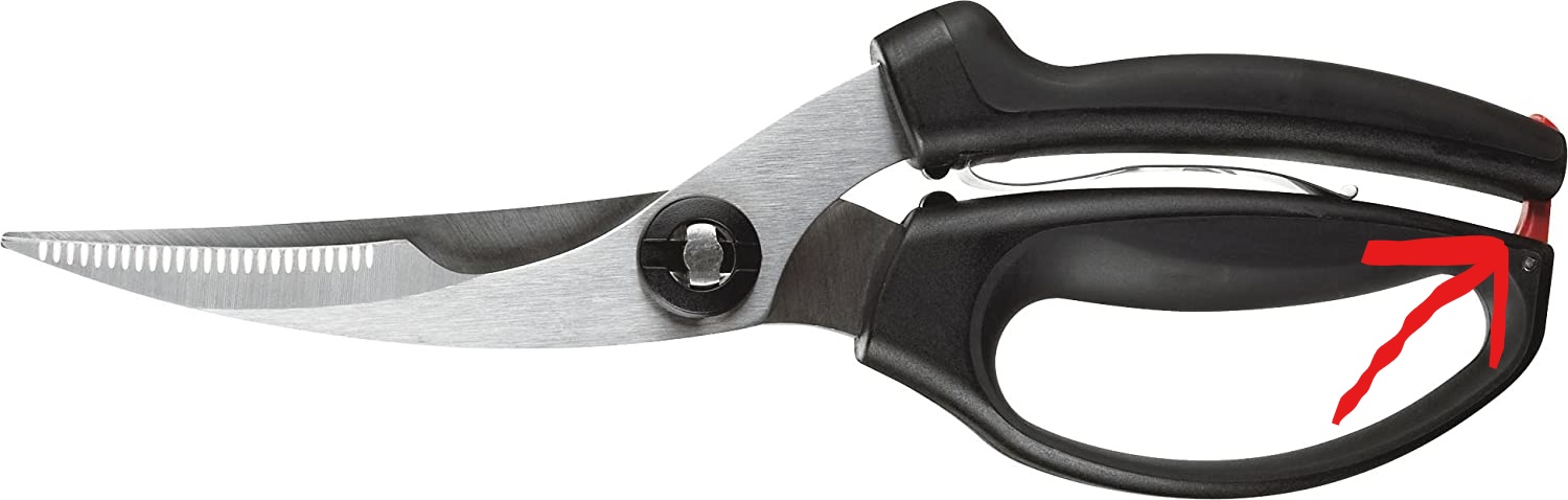 Good Grips Spring-Loaded Poultry Shears, Black 