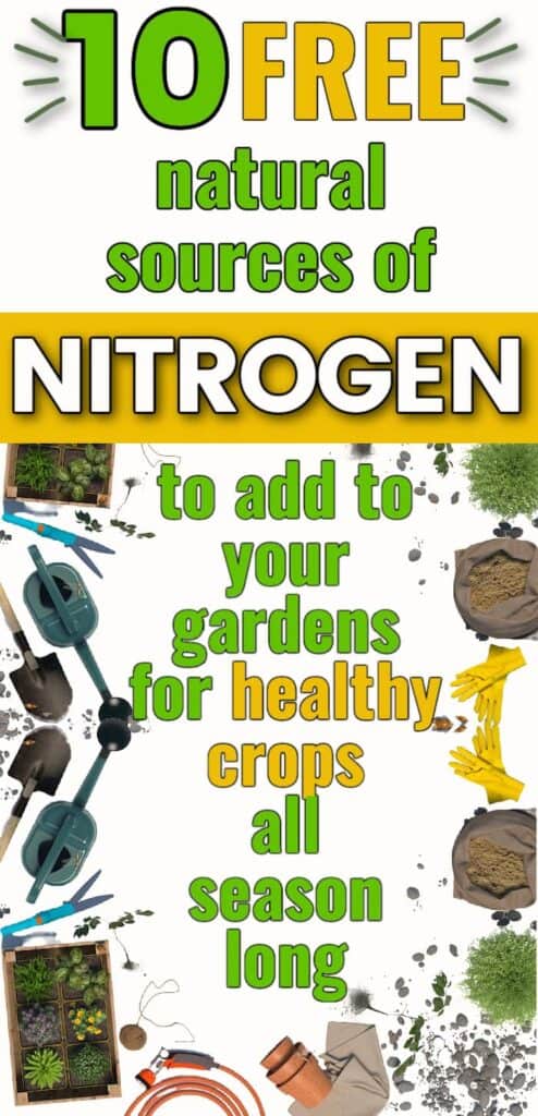 pinable image for 10 sources of nitrogen for your garden